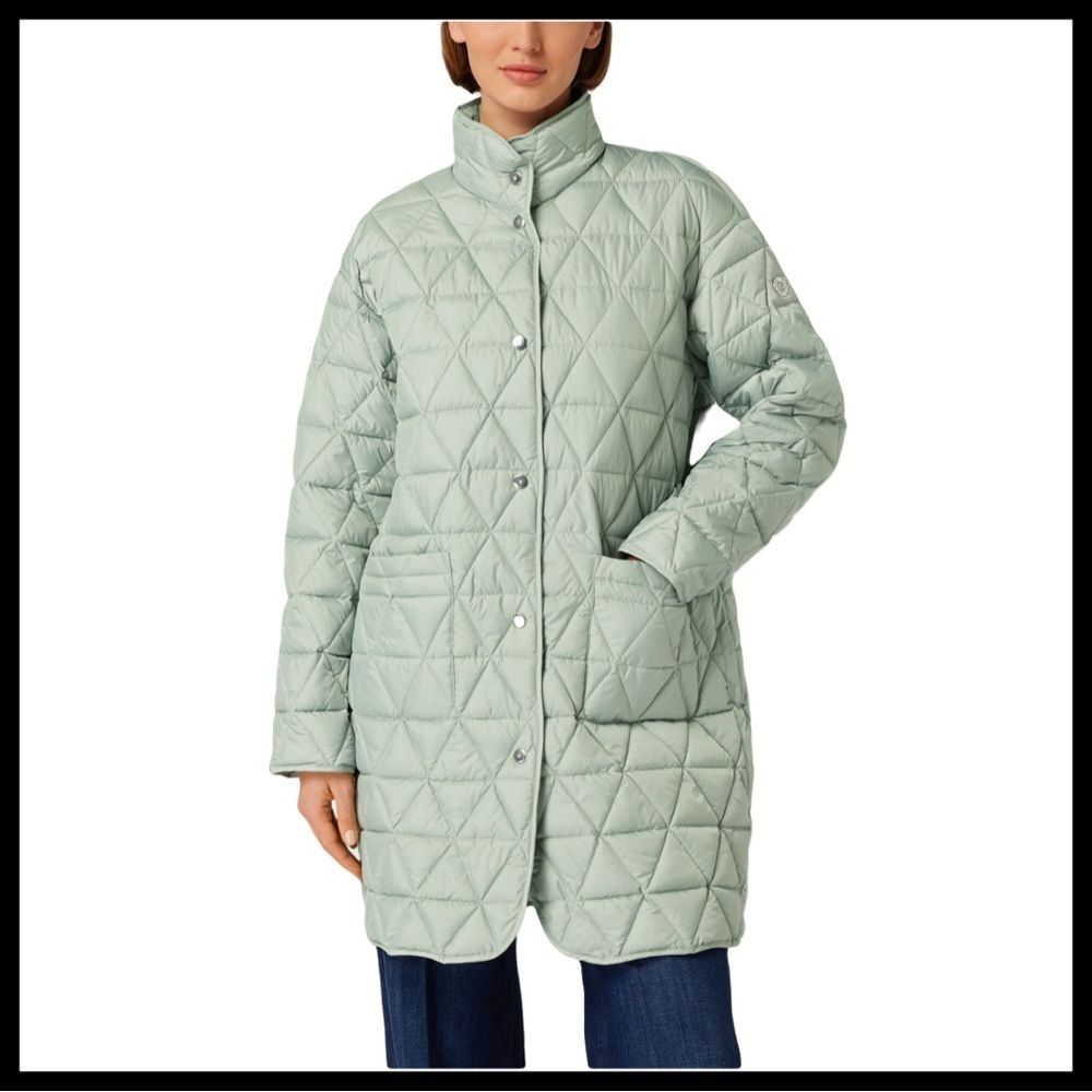 Fuchs Shmitt Oversized Quilted Jacket in Light Green